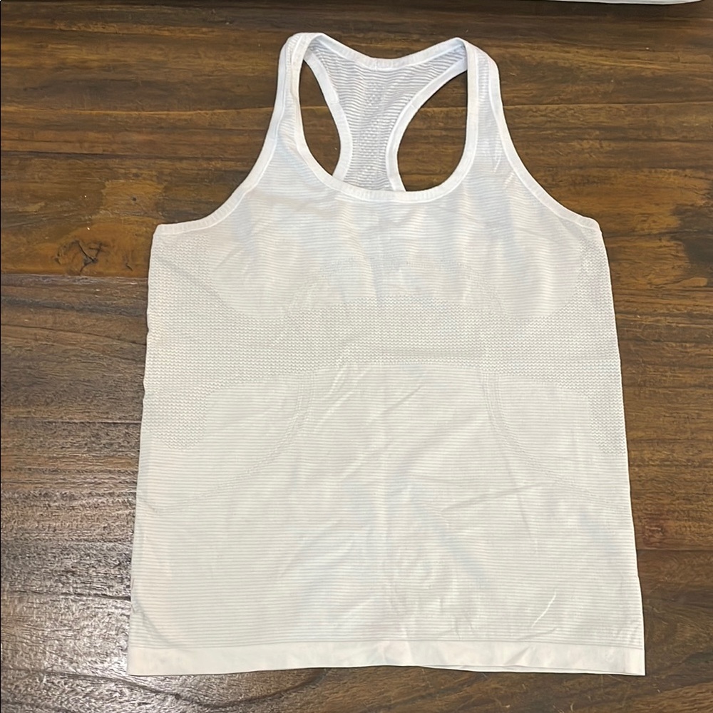 Lululemon Athletica White Sleeveless Swiftly Tech White Racerback Tank Top